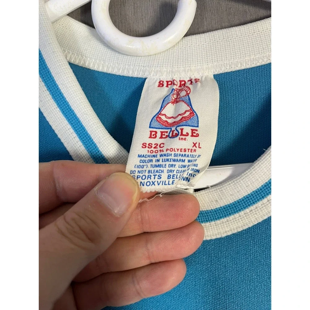 Vintage Sports Belle Two Piece School Athletic Set XL Blue Polyester EUC
